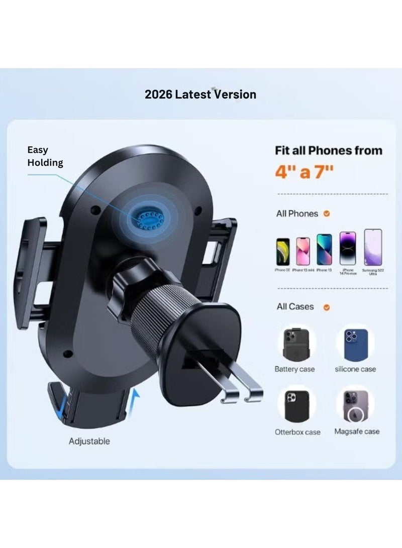 ترينفي حامل هاتف للسيارة بذراع طويل - حامل هاتف قوي بقاعدة شفط للوحة القيادة والزجاج الأمامي، حامل عالمي يدور 360 درجة - ملحق داخلي للسيارة متوافق مع معظم الهواتف الذكية - Image 2